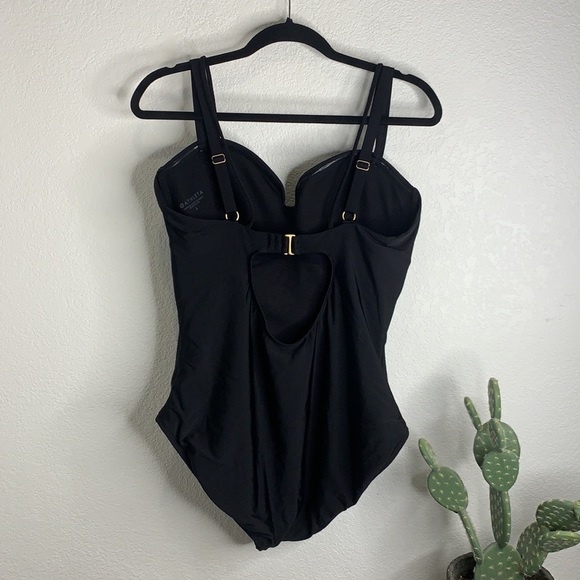 Athleta womans black large AQUALUXE one piece - Picture 10 of 11